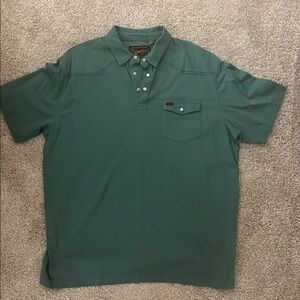 Howler Brothers Teal Short-Sleeve Polo with Chest Pocket